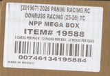 2026 Panini Donruss Racing Mega, 20 Box Case