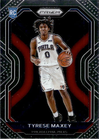 2020-21 Tyrese Maxey Panini Prizm ROOKIE RC #256 Philadelphia 76ers 1