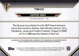 2021 Chipper Jones Topps Triple Threads AUTOGRAPH RELIC GAME-USED MEMORABILIA JERSEY PATCH AUTO 3/3 #TTAR-CJ2 Atlanta Braves