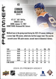2024-25 Connor McDavid Upper Deck Premier 97/299 #49 Edmonton Oilers *JERSEY NUMBER*