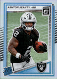 2025 Ashton Jeanty Panini Donruss Optic RATED ROOKIE HOLO PRIZM RC #202 Las Vegas Raiders