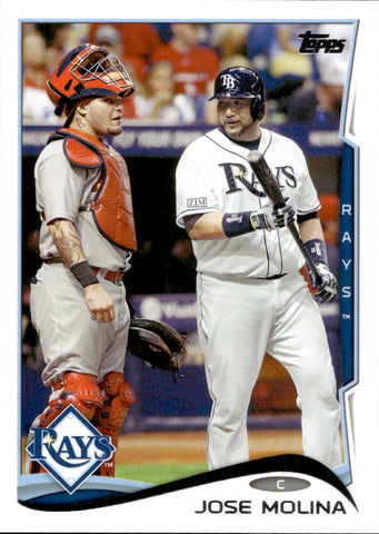 2014 Jose Molina Topps Update Series WITH BROTHER YADIER MOLINA SP PHOTO VARIATION #US-6 Tampa Bay Rays