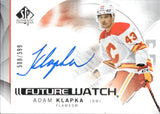 2024-25 Adam Klapka Upper Deck SP Authentic FUTURE WATCH ROOKIE AUTOGRAPH 508/599 RC AUTO #112 Calgary Flames