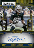 2024 Tyler Guyton Panini Contenders DIVISIONAL TICKET ROOKIE AUTOGRAPH 46/99 RC AUTO #169 Dallas Cowboys