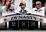 2008 Jim Brown Otto Graham Lou Groza Donruss Threads DYNASTY CENTURY PROOF 95/100 #D-9 Cleveland Browns