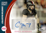 2017 Christian McCaffrey SAGE HIT PREMIER DRAFT ROOKIE AUTOGRAPH RC AUTO #A93 Stanford Cardinal Carolina Panthers *NRMT CORNER*