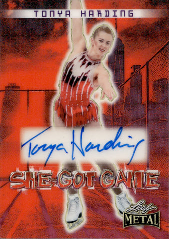 2024 Tonya Harding Leaf Metal Women of Sport SHE GOT GAME SUPERFRACTOR AUTO 1/1 ONE OF ONE AUTOGRAPH #SGG-TH1 Figure Skating