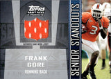 2005 Frank Gore Topps Draft Picks & Prospects SENIOR STANDOUTS GAME-WORN JERSEY #SS-FGO Miami Hurricanes