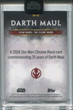 2024 Darth Maul Topps Chrome Black 25 YEARS OF DARTH MAUL ENCASED #DM-18