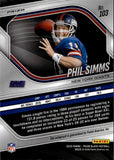 2025 Phil Simms Panini Prizm Black SILVER PRIZM SIGNATURES AUTOGRAPH AUTO #103 New York Giants