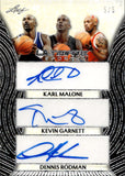 2026 Karl Malone Kevin Garnett Dennis Rodman Chris Webber Chris Bosh Kevin McHale Leaf Ultimate Sports Signatures SIX AUTOGRAPH 5/5 AUTO #US6-3 Jazz Timberwolves Bulls Kings Heat Celtics