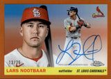 2025 Lars Nootbaar Topps Chrome Platinum Anniversary ORANGE REFRACTOR AUTO 13/25 AUTOGRAPH #CPA-LN St. Louis Cardinals