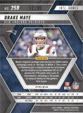 2025 Drake Maye Panini Mosaic NO HUDDLE ENGLAND GAMES BLUE PRIZM 12/99 #258 New England Patriots