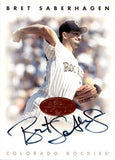 1996 Bret Saberhagen Leaf Signature Series AUTOGRAPH AUTO Colorado Rockies