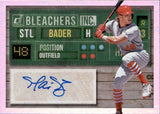 2019 Harrison Bader Panini Donruss BLEACHERS INC. AUTOGRAPH AUTO #BI-HB St. Louis Cardinals