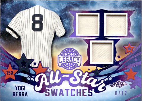 2024 Yogi Berra Leaf Bronx Legacy ALL-STAR SWATCHES GAME-USED JERSEY 8/12 #AS-23 New York Yankees *JERSEY NUMBER*