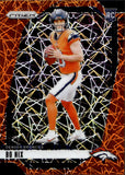 2024 Bo Nix Panini Prizm ORANGE LAZER PRIZM ROOKIE RC #309 Denver Broncos