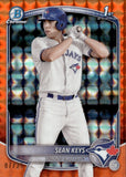 2025 Sean Keys Bowman 1st BOWMAN CHROME PROSPECT ORANGE GEOMETRIC REFRACTOR 7/25 #BCP-89 Toronto Blue Jays