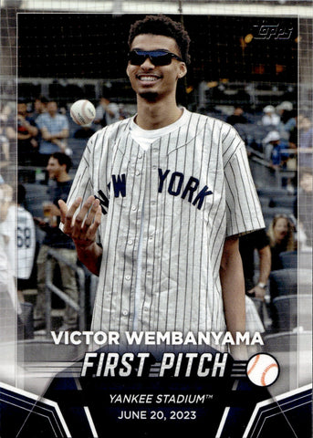 2024 Victor Wembanyama Topps Series 2 FIRST PITCH #FP-1 New York Yankees