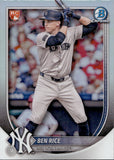 2025 Ben Rice Bowman Chrome REFRACTOR RED LOGO ROOKIE 3 #85 NEW YORK YANKEES