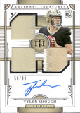 2025 Tyler Shough Panini National Treasures ROOKIE MATERIALS SIGNATURE 56/99 RC AUTOGRAPH AUTO #RMS-TSH New Orleans Saints