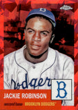 2022 Jackie Robinson Topps Chrome Platinum Anniversary FUSCHIA ATOMIC REFRACTOR 64/100 #42 Brooklyn Dodgers