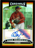 2006 Adam Wainwright Topps Chrome BLACK REFRACTOR ROOKIE AUTOGRAPH 5/200 RC AUTO #334 St. Louis Cardinals