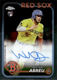 2024 Wilyer Abreu Topps Chrome ROOKIE AUTOGRAPH RC AUTO #RA-WA Boston Red Sox