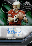 2023 Steve Young Topps Composite TOPPS CHROME BLACK AUTOGRAPH GREEN 4/15 AUTO #TCBA-SY San Francisco 49ers