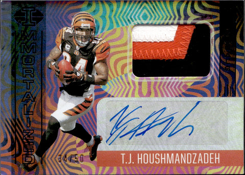 2021 T.J. Houshmandzadeh Panini Illusions IMMORTALIZED AUTOGRAPH PATCH 34/50 AUTO #IJ-TJ Cincinnati Bengals