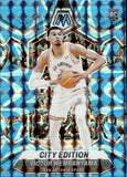 2023-24 Victor Wembanyama Panini Mosaic CITY EDITION REACTIVE BLUE PRIZM ROOKIE RC #282 San Antonio Spurs