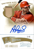 2014 Albert Pujols Panini Classics SIGNIFICANT SIGNATURES BAT AUTO 1/5 AUTOGRAPH RELIC #1 Anaheim Angels