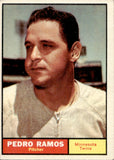 1961 Pedro Ramos Topps #528 Minnesota Twins 1 BV$30 *HIGH NUMBER*