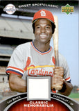 2007 Lou Brock Upper Deck Sweet Spot CLASSIC MEMORABILIA GAME-USED MEMORABILIA #CM-LB St. Louis Cardinals