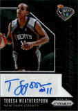 2020 Teresa Weatherspoon Panini Prizm SIGNATURES AUTO New York Liberty #SG-TWS