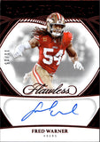 2025 Fred Warner Panini Flawless RED FOIL ALL-PRO INK AUTO 11/15 AUTOGRAPH #API-FWR San Francisco 49ers