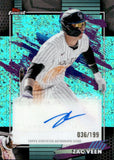 2026 Zac Veen Topps Finest AQUA MINI DIAMOND REFRACTOR AUTOGRAPH 36/199 AUTO #FMA-ZV Colorado Rockies