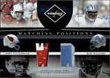 2008 Larry Fitzgerald Roy Williams Donruss Leaf Limited MATCHING POSITIONS DUAL GAME-WORN PRIME JERSEYS 5/25 PATCH #MP-6 Arizona Cardinals Detroit Lions
