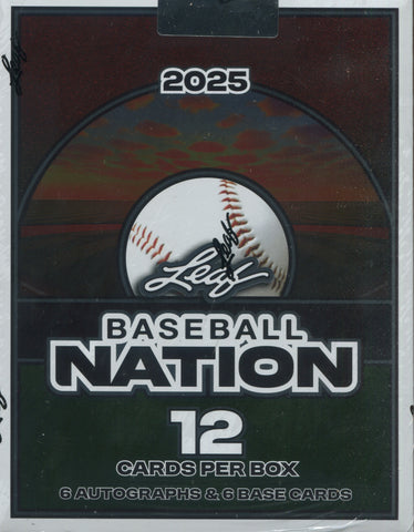 2025 Leaf Baseball Nation Hobby, Box *RELEASES 9/10*