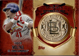 2015 Yadier Molina Topps FIRST HOME RUN COMMEMORATIVE MEDALLION CARD #FHRM-YM St. Louis Cardinals