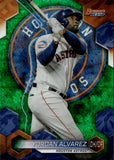 2023 Yordan Alvarez Bowman's Best GREEN MINI DIAMOND REFRACTOR 13/99 #46 Houston Astros