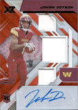 2022 Jahan Dotson Panini Xr ORANGE AUTOGRAPH TRIPLE JERSEY PATCH ROOKIE 1/25 AUTO RC #210 Washington Commanders *JERSEY NUMBER*