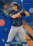 2025 Drake Baldwin Topps Finest BLUE REFRACTOR ROOKIE 173/200 RC #21 Atlanta Braves