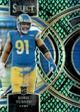 2023 Kobie Turner Panini Select PREMIER LEVEL DRAGON SCALE PRIZM ROOKIE 43/70 RC #131 Los Angeles Rams