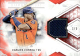 2018 Carlos Correa Topps Diamond Icons RED RELIC 1/5 GAME-USED MEMORABILIA #SPR-CC Houston Astros