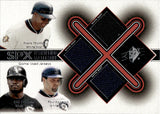 2001 Frank Thomas Ray Durham Paul Konerko Upper Deck SPx WINNING MATERIALS TRIPLE GAME-USED JERSEYS #TDK Chicago White Sox