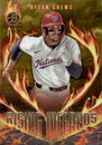 2024 Dylan Crews Bowman Chrome RISING INFERNOS GOLD REFRACTOR 11/50 #RI-11 Washington Nationals