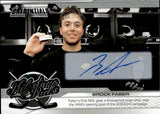 2024-25 Brock Faber Upper Deck Credentials MILESTONE PUCKS AUTOGRAPH AUTO #MP-BF Minnesota Wild