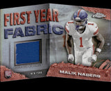 2024 Malik Nabers Topps Chrome FIRST YEAR FABRIC ROOKIE JERSEY RC #FYF-MN New York Giants