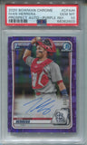 2020 Ivan Herrera Bowman Chrome 1ST BOWMAN PURPLE REFRACTOR AUTO 206/250 AUTOGRAPH PSA 10 #CPAIH St. Louis Cardinals 2603